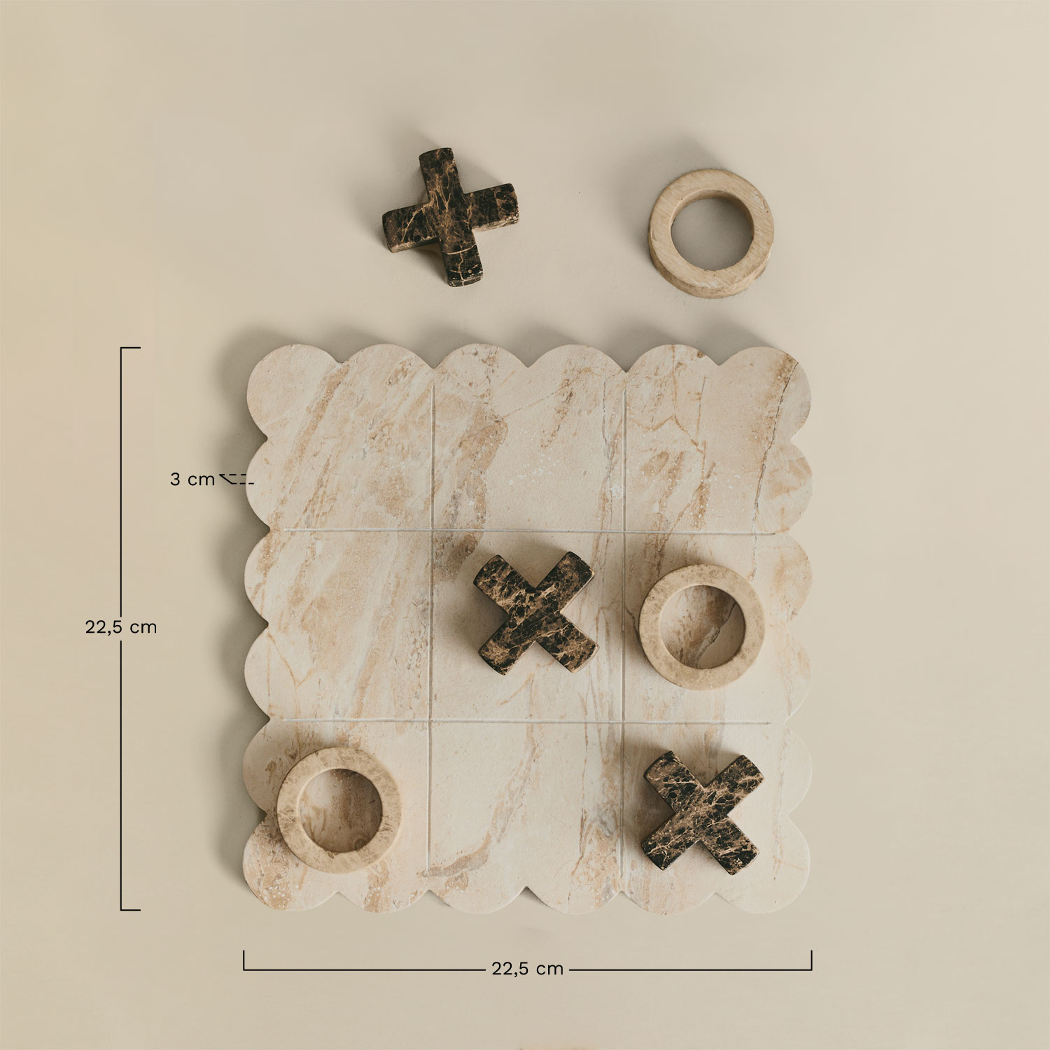 Leixue resin tic-tac-toe set, MEASURES