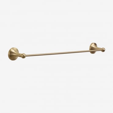 Alejandra Stainless Steel Bathroom Wall Towel Rail With Bar ↔︎60 Cm Brushed Gold - Sklum