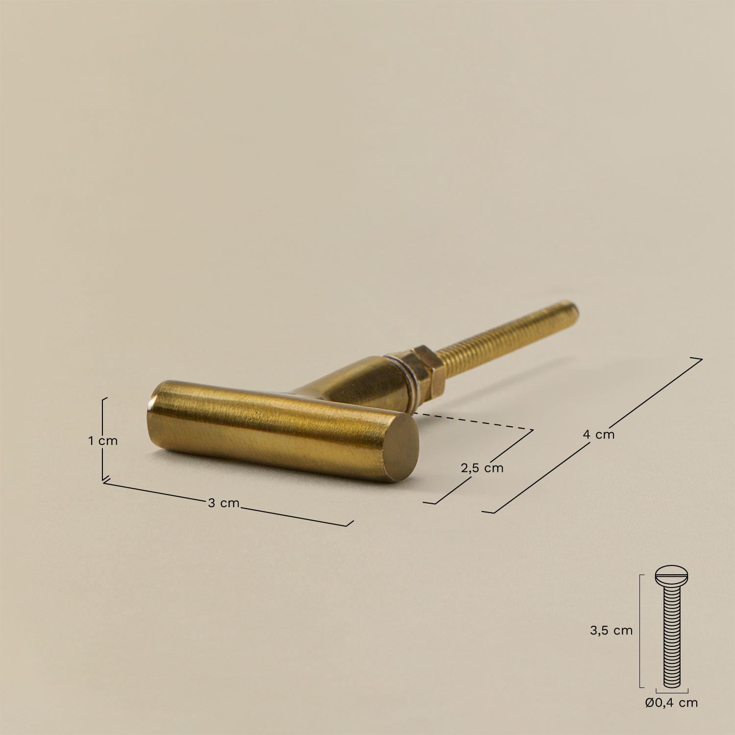 Pack of 2 Daneriel iron handles, MEASURES