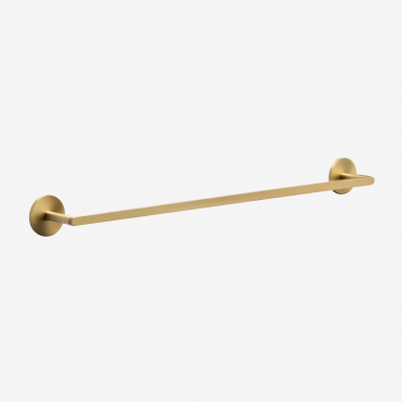 Caldrumi Stainless Steel Wall-mounted Adhesive Towel Bar For Bathroom Brushed Gold & ↔︎ 60 Cm - Sklum