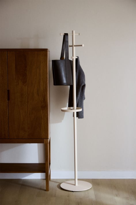 Tharelia iron standing coat rack - Tapioca Beige