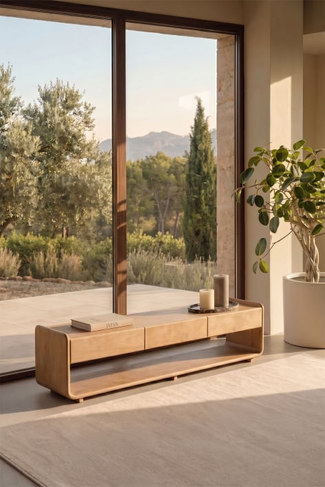 TV Stand 180x40 cm in mango wood Tinsley