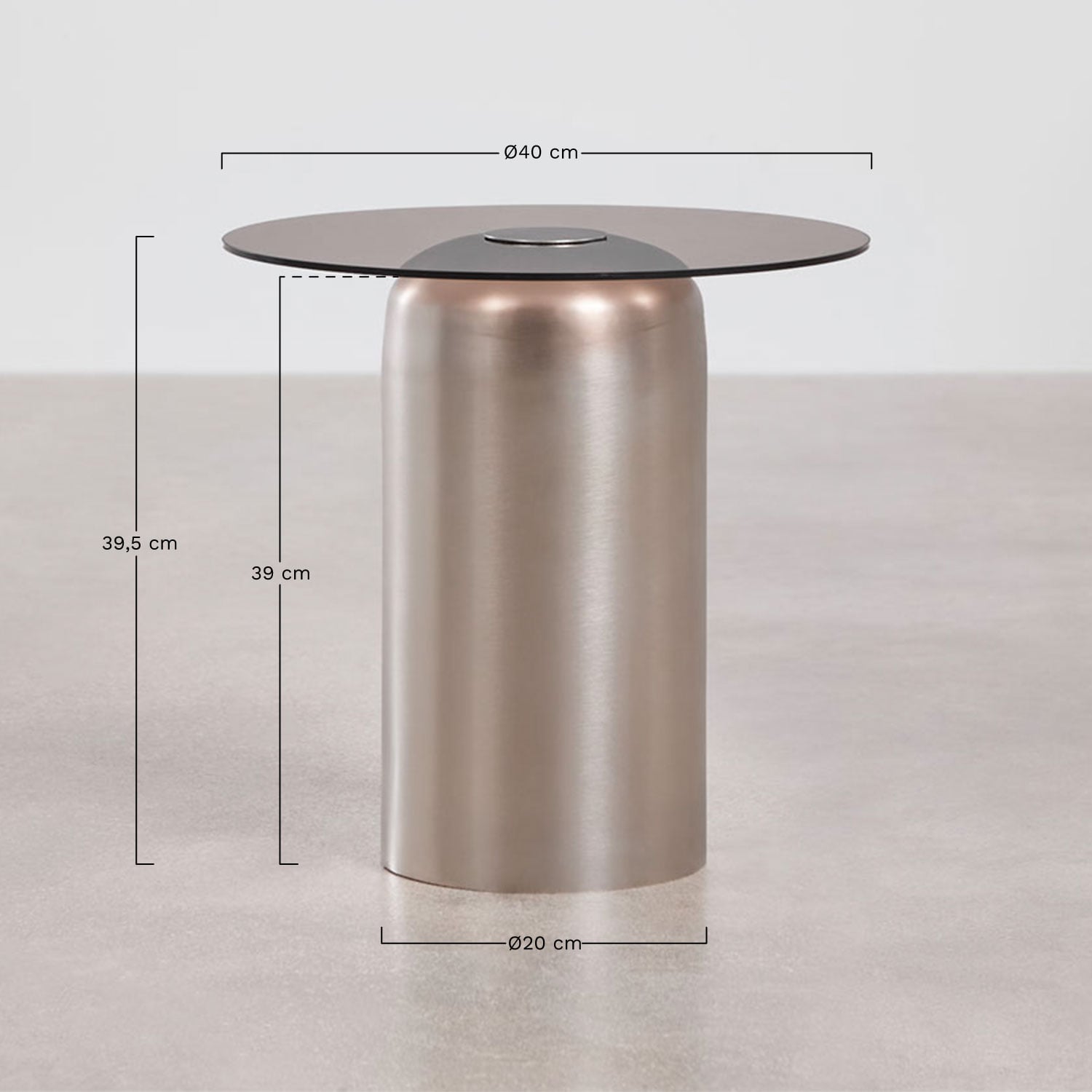 Alliser round side table Ø40 cm, MEASURES