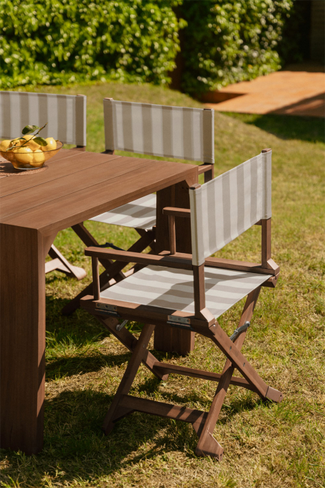 Ridley folding garden director's chair in acacia wood