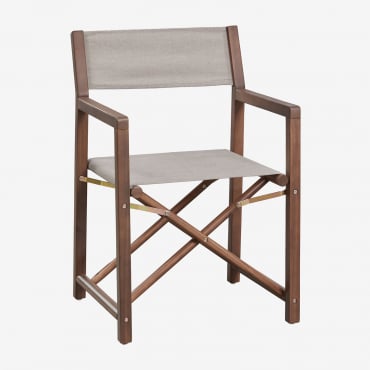 Pack Of 2 Folding Director Garden Chairs In Rondonia Acacia Wood Light Wheat Brown - Sklum