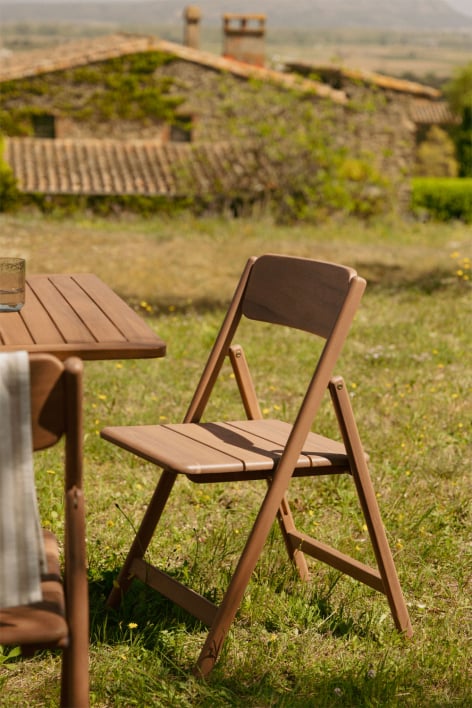 Zayma acacia wood folding garden chair