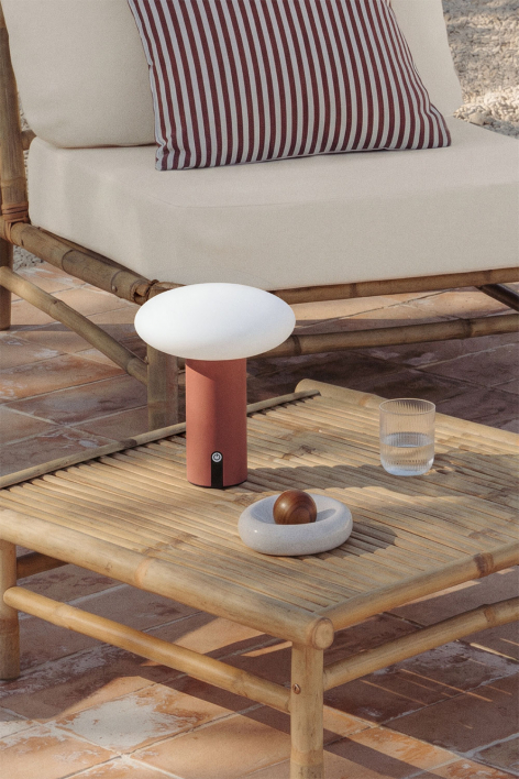 Wireless LED Outdoor Table Lamp in Iron Zosima