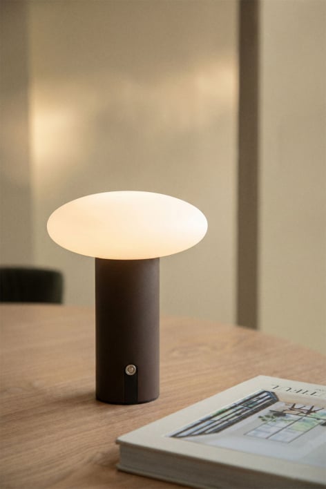 Wireless LED table lamp in iron Zosima