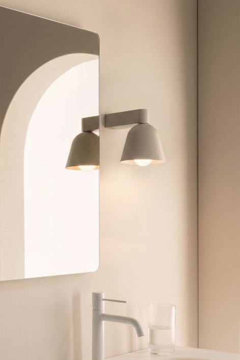Briavel iron wall sconce for bathroom