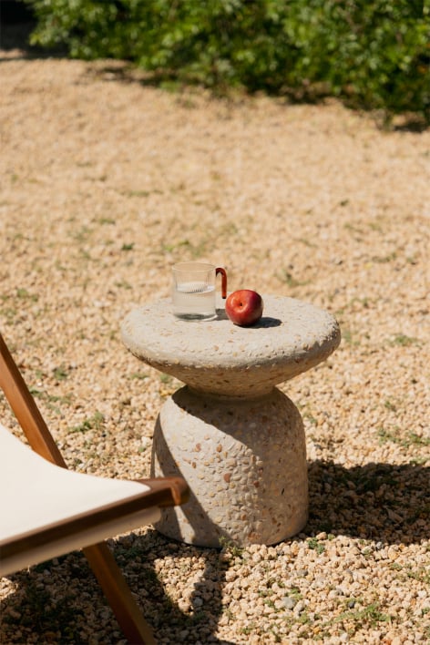 Round Ø40 cm cement Zanira garden side table
