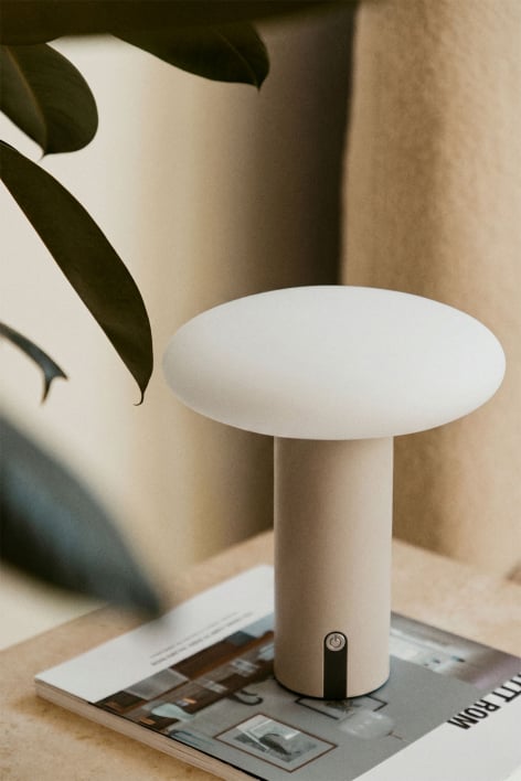 Wireless LED table lamp in iron Zosima