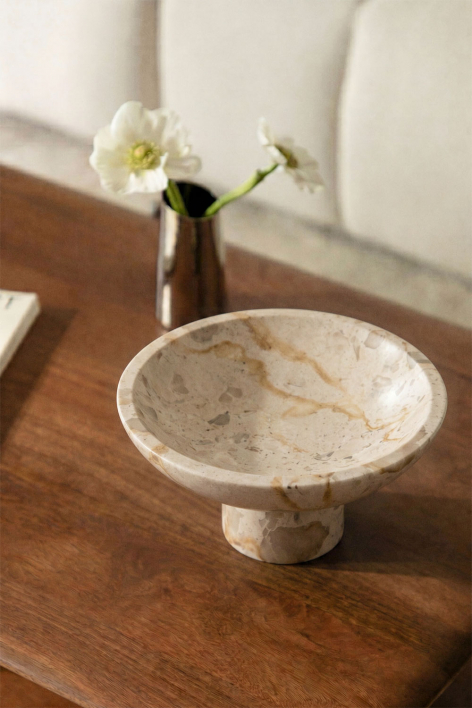 Round decorative bowl Ø25 cm in Korinza marble