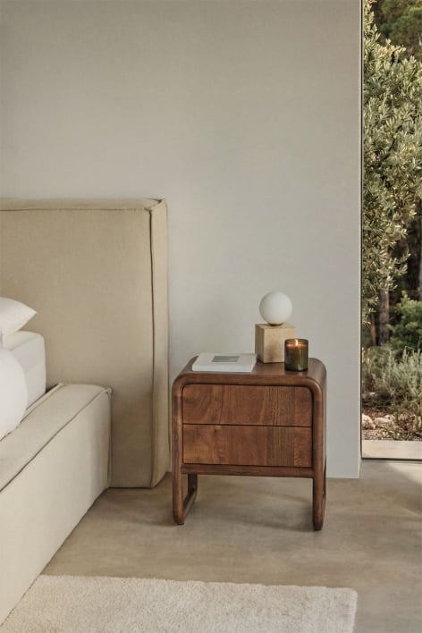 Maupaul 45x35 cm mango wood nightstand