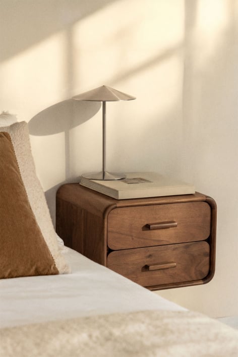 Floating nightstand 40x30 cm in Aylin wood