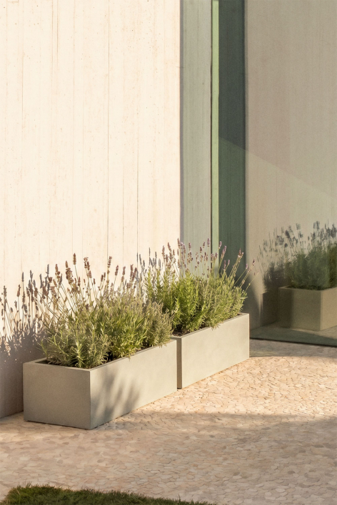 Rectangular outdoor cement planter Sergio