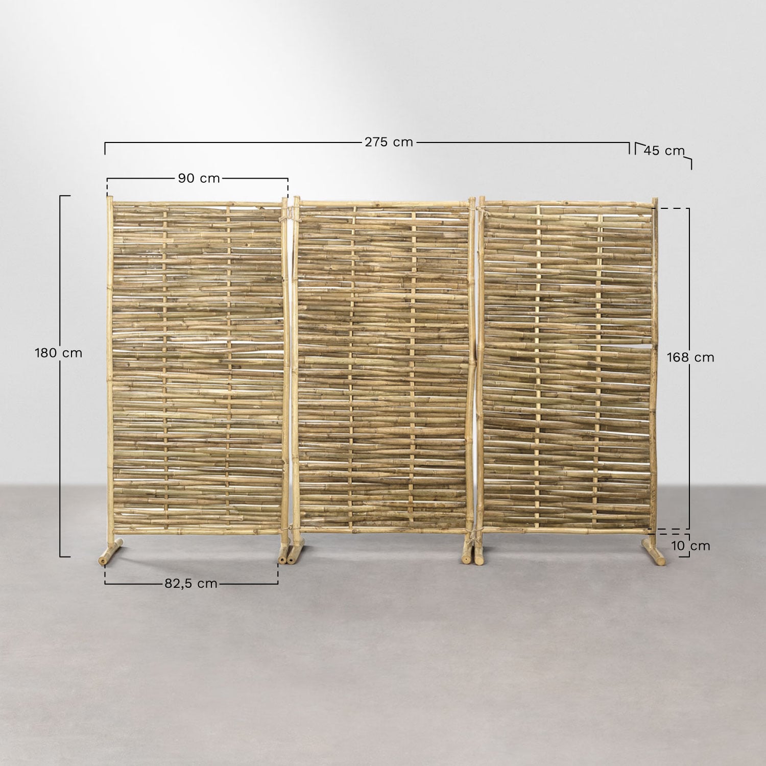 Bamboo screen Epkos, MEASURES