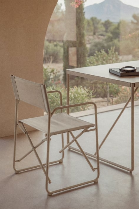 Melida folding director's chair in steel