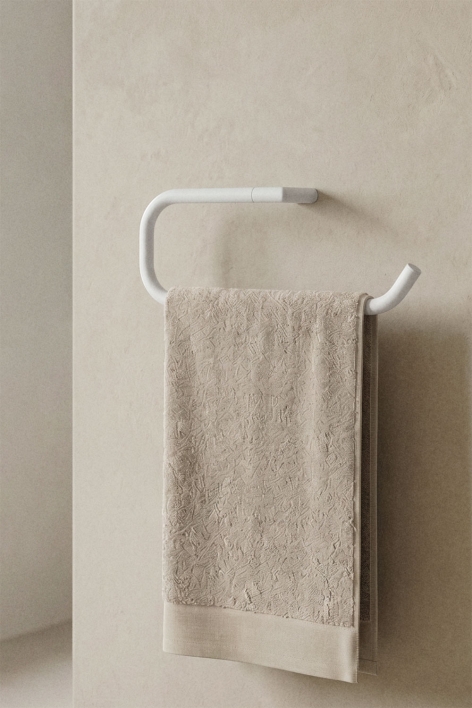 30 cm wall-mounted towel rail for bathroom in white stainless steel Rovent