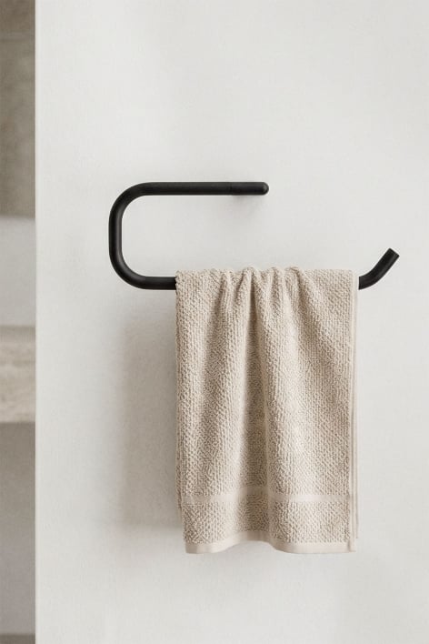 30 cm wall-mounted towel rail for bathroom in matte black stainless steel Rovent - Matt Black