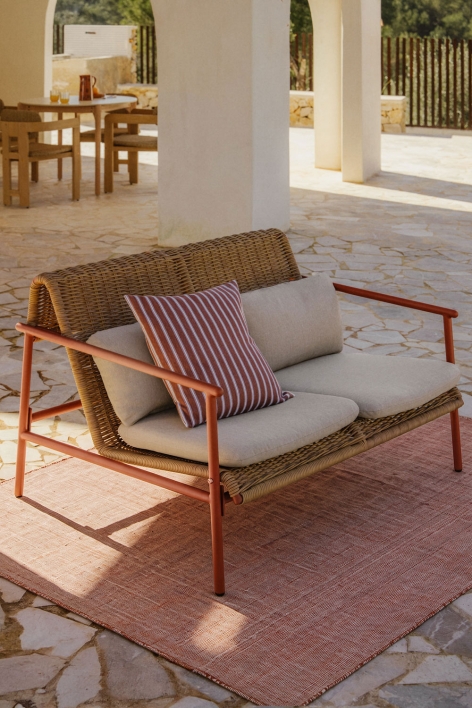Rectangular outdoor rug in polyethylene Fadrique