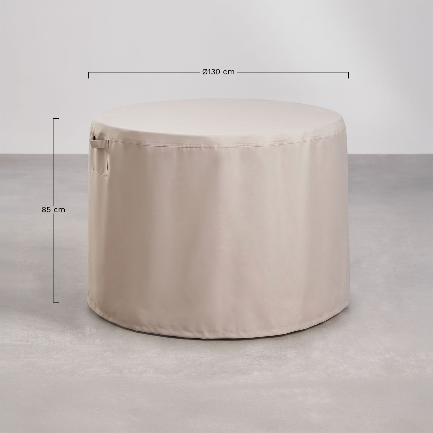 Otley round garden table protective cover, MEASURES