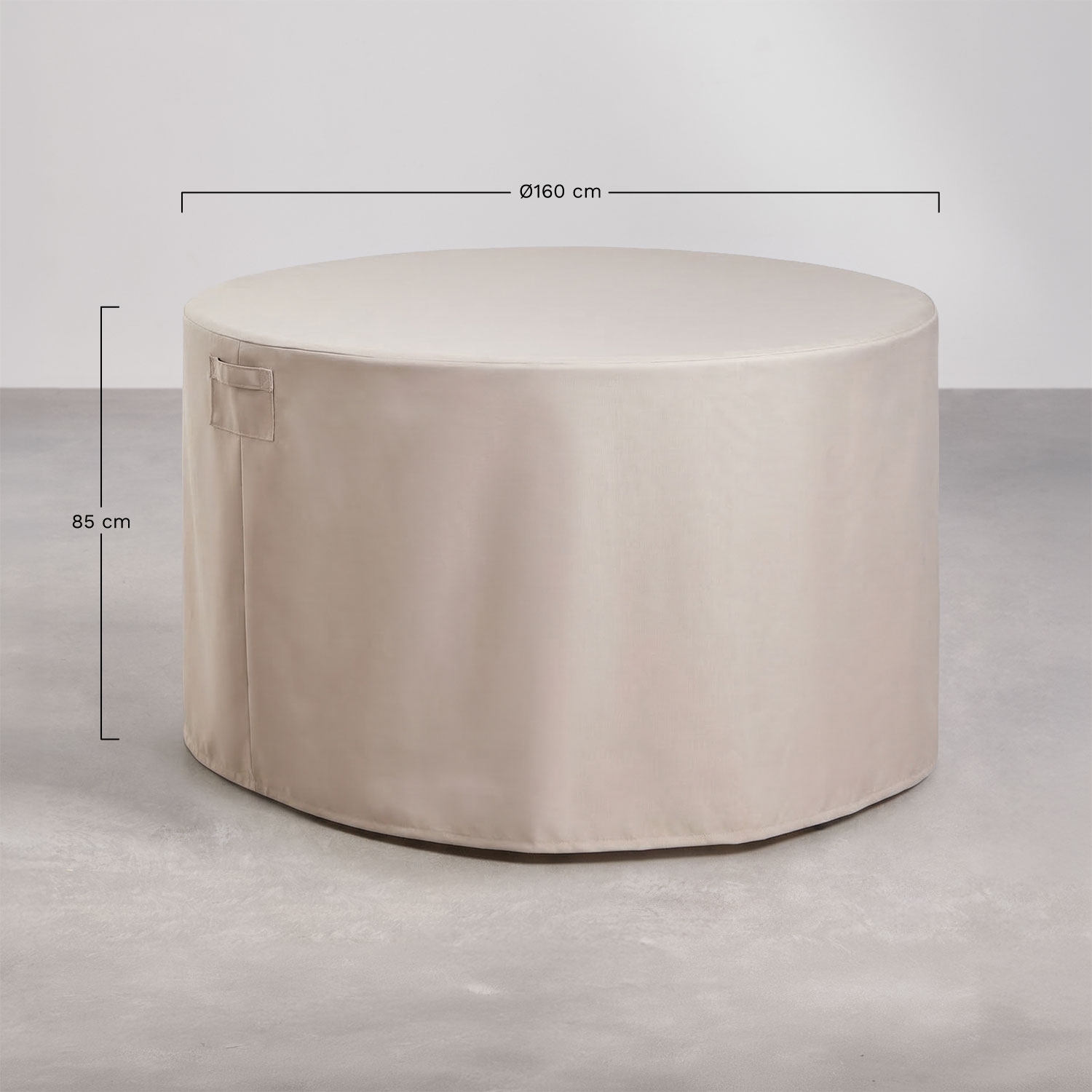Otley round garden table protective cover, MEASURES
