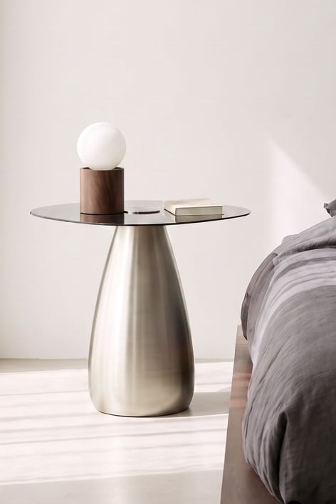 Mariana 50x50 cm tempered glass nightstand