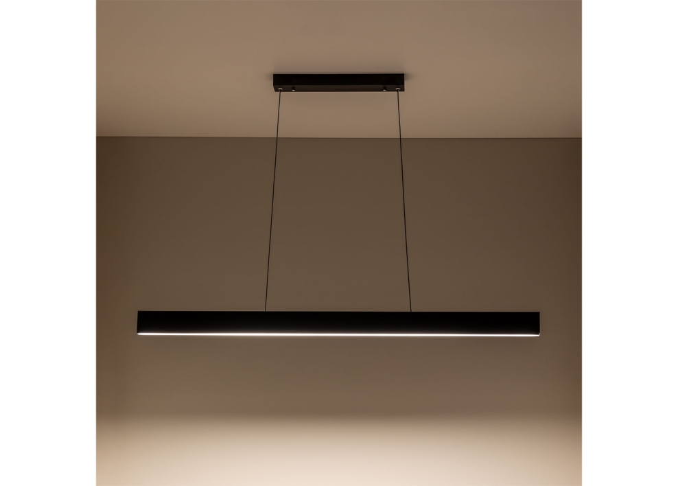 Astley 120 cm linear LED pendant ceiling lamp in aluminum
