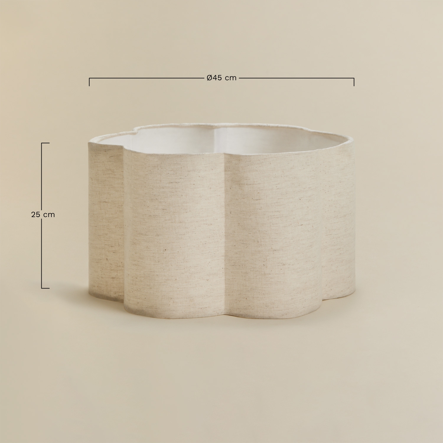 Lamp shade Ø45 cm in Philipa cotton, MEASURES
