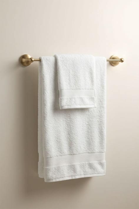 Wall-mounted towel rail with 60 cm bar in brushed gold stainless steel Alejandra - Brushed Gold