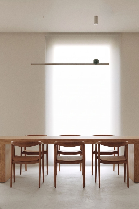 Linear LED 100 cm pendant ceiling lamp in natural stone and iron Lanuvio