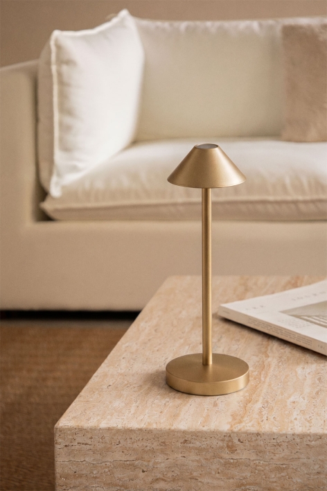 Emilija wireless LED iron table lamp