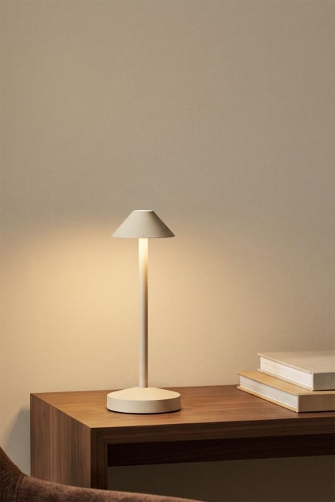 Emilija wireless LED iron table lamp