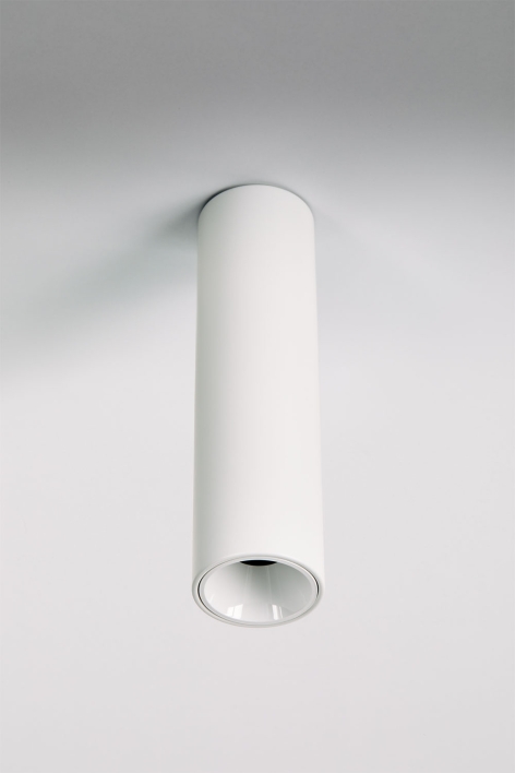 Round Ø4 cm surface-mounted LED ceiling light in aluminum Orelva