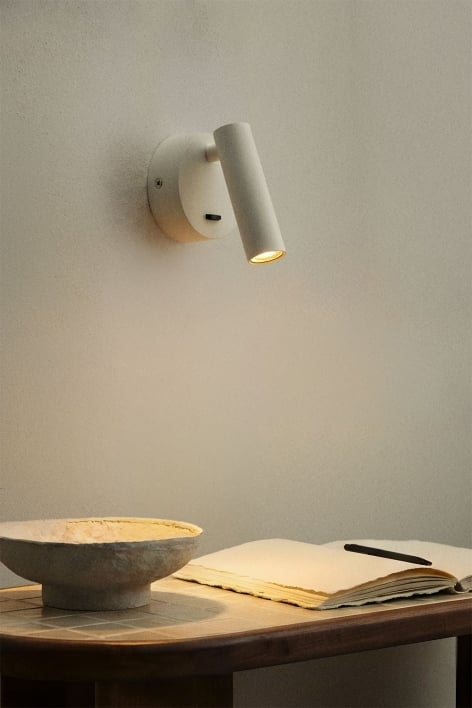 Keyne adjustable LED wall light in aluminum - White