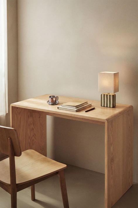 Treveris wooden desk - Brown Oak