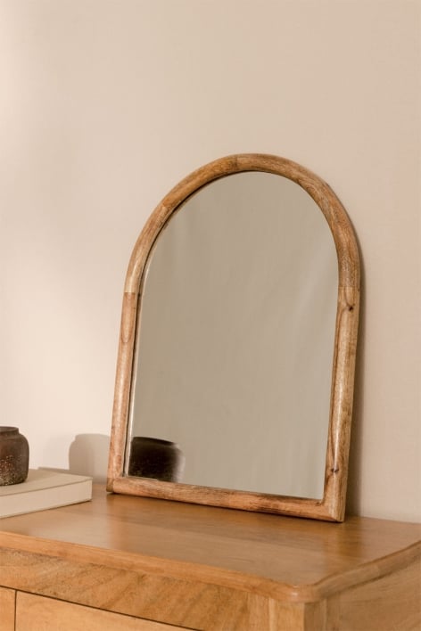 Patmos mango wood wall mirror