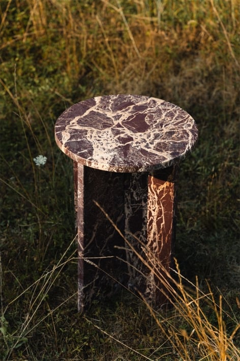 Round side table Ø35 cm in Mencia marble