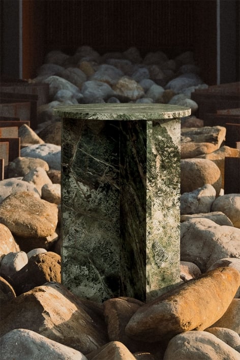 Round side table Ø35 cm in Mencia marble