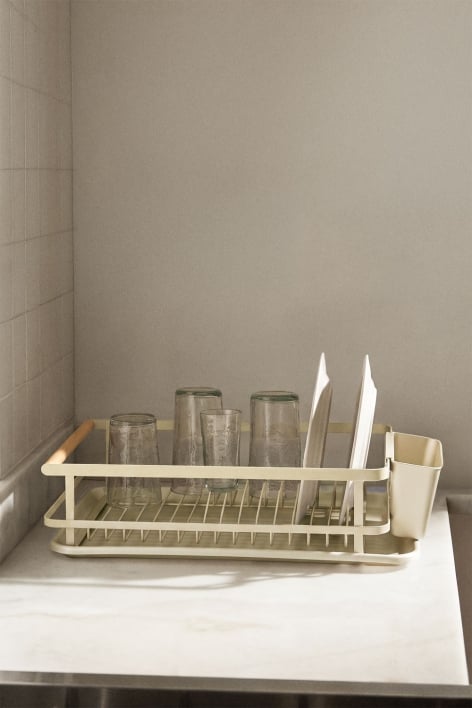 Celine dish drainer with iron tray and polypropylene
