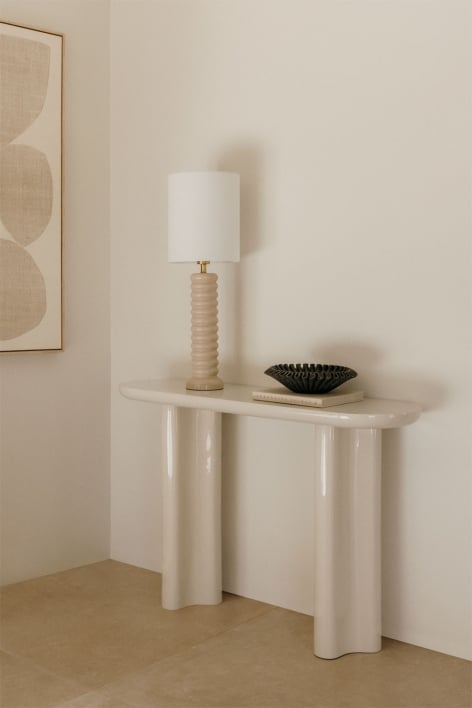 Oval 120x35 cm MDF Breoniz hallway console table