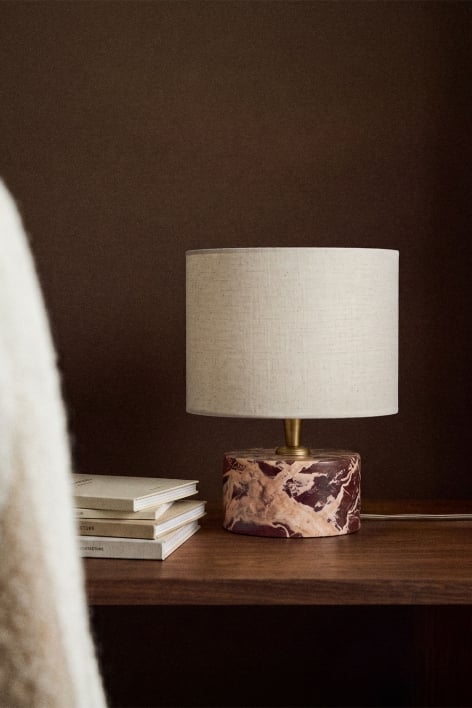 Orlena natural stone table lamp