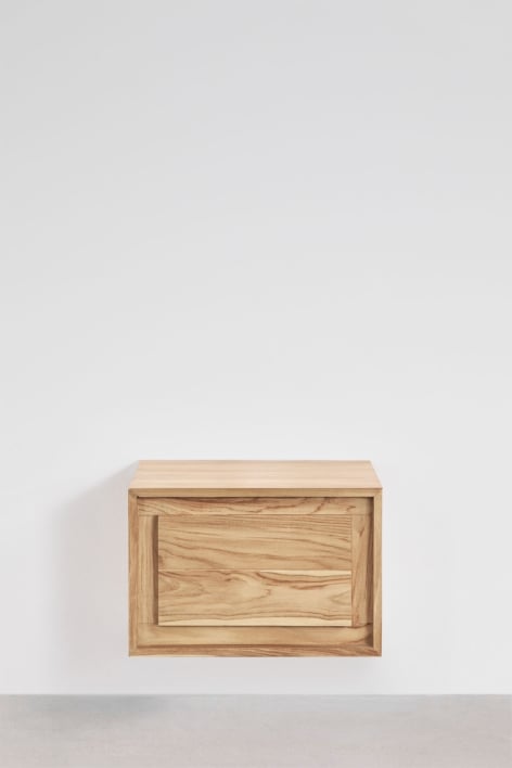 Jabari 60x45 cm suspended teak wood bathroom furniture set