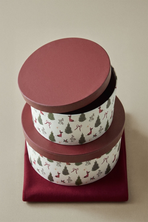 Set of 2 Brenor Christmas gift boxes