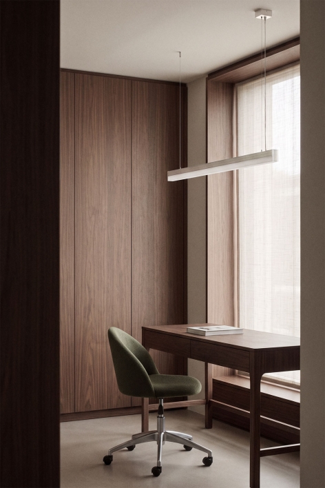 Linear pendant ceiling lamp ↔︎120 cm LED in aluminum Joren