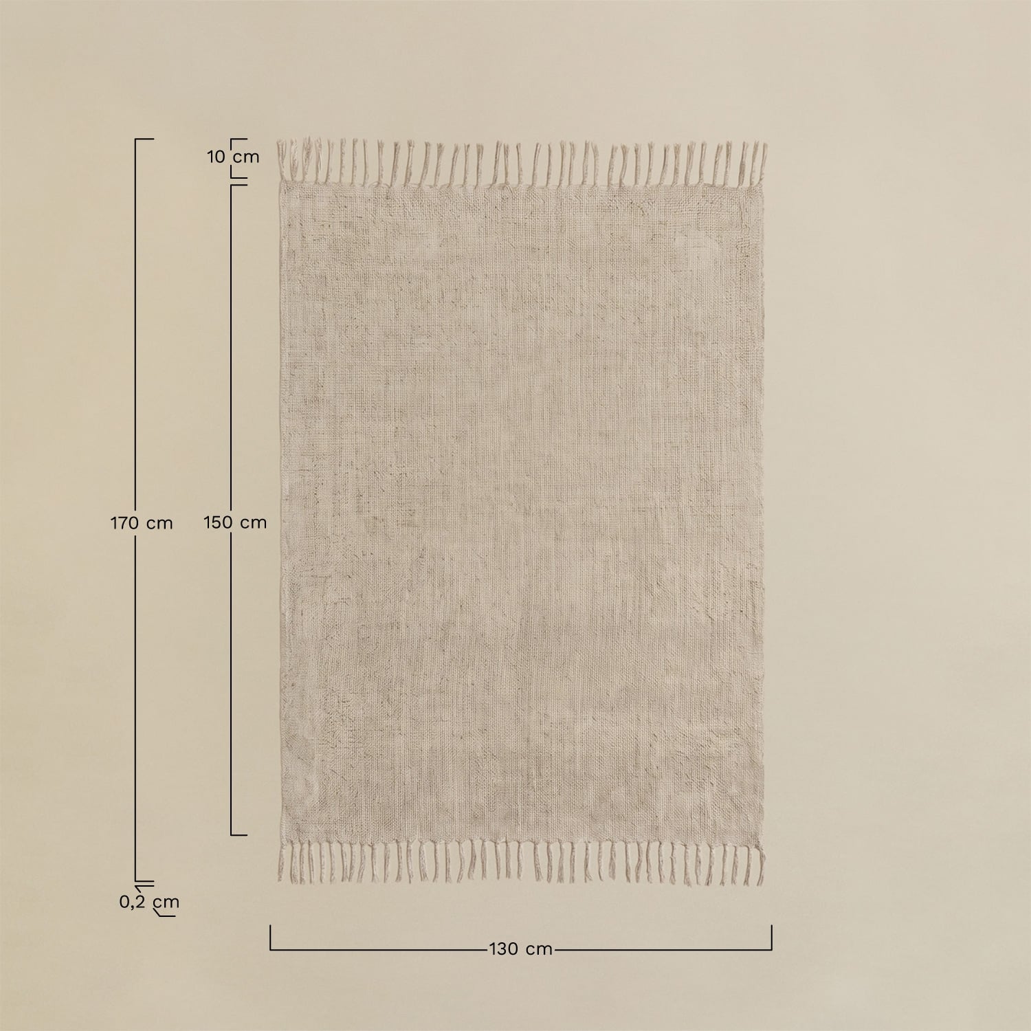 Maidina chenille plaid blanket, MEASURES