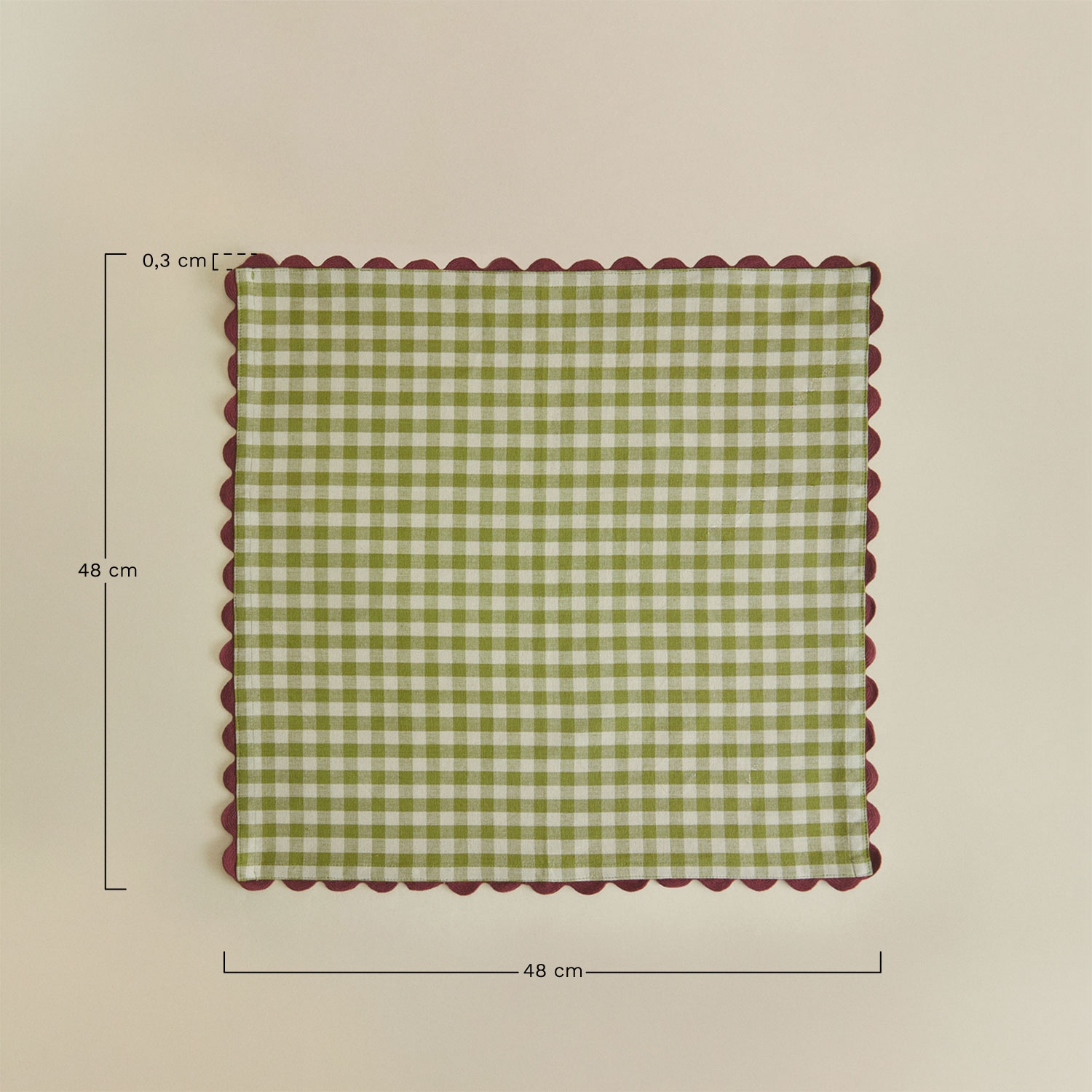 Pack of 2 cotton napkins Isvel, MEASURES