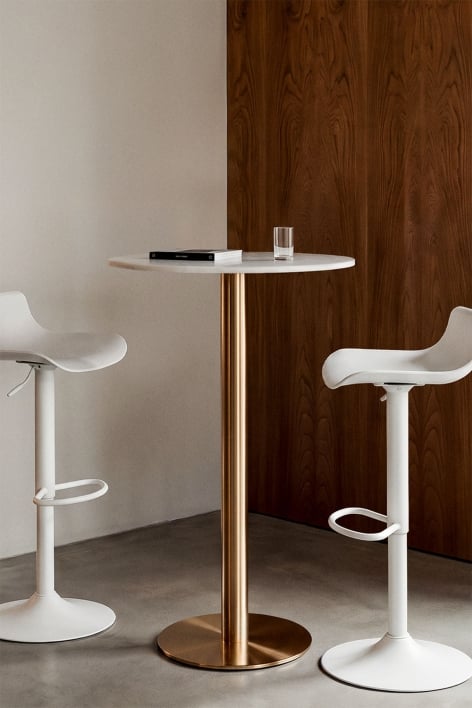 Round high bar table Ø60 cm in natural stone Xiren