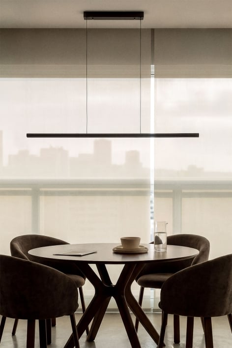 Wilen 120 cm linear LED pendant ceiling lamp in aluminum