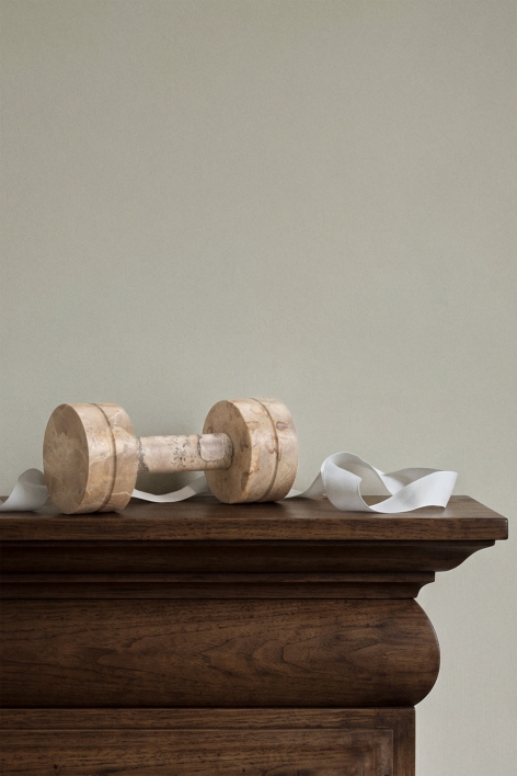 Anidra decorative marble dumbbell - Beige Marble Panther